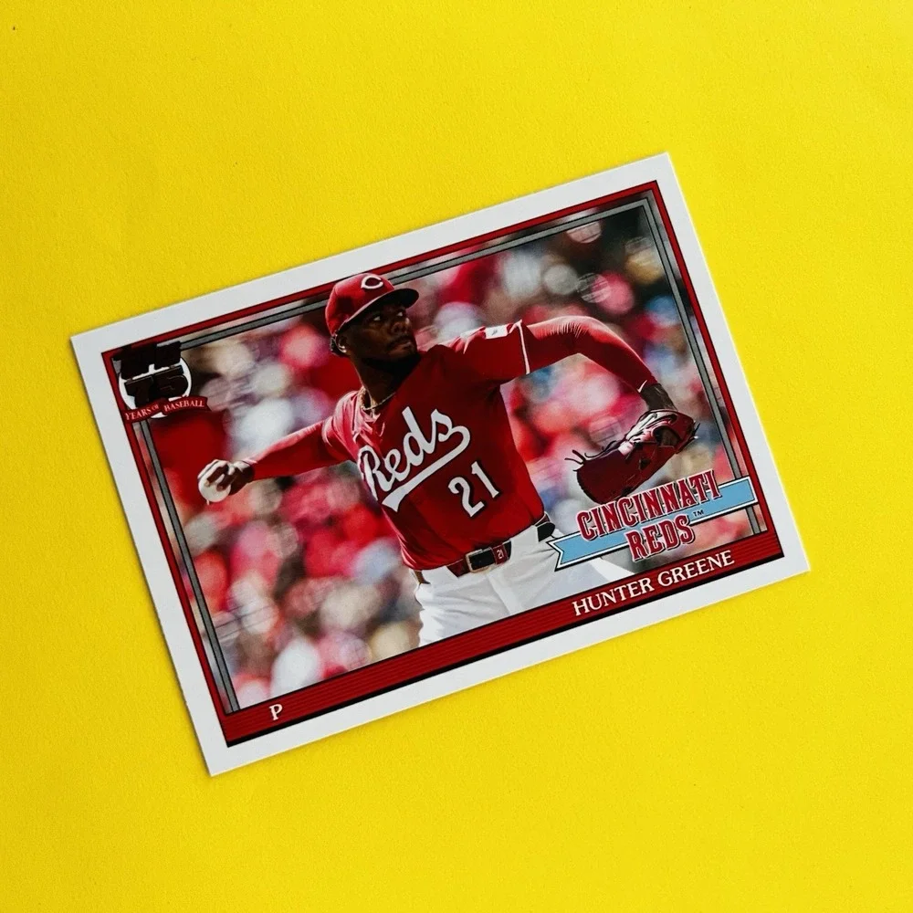 2026 Topps Series 2 Baseball Hunter Greene 1990 Topps Silver Pack 91B2-47 Reds